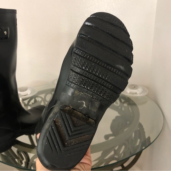 - Hunter Original Huntress Gloss Tall Rain Boots Black Rubber W23990 Sz 5M… - Picture 10 of 13